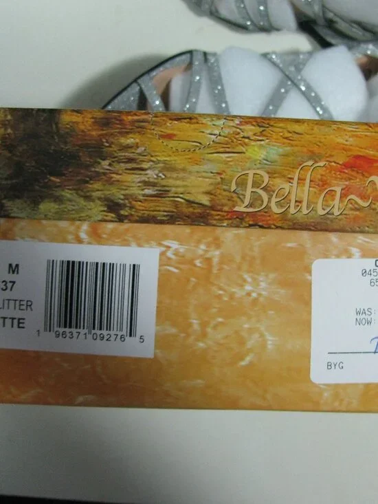 * Bella Vita Silver Sandals 8 1/2 8.5 New in Box $79.99 Glitter Date Strappy - Picture 7 of 7